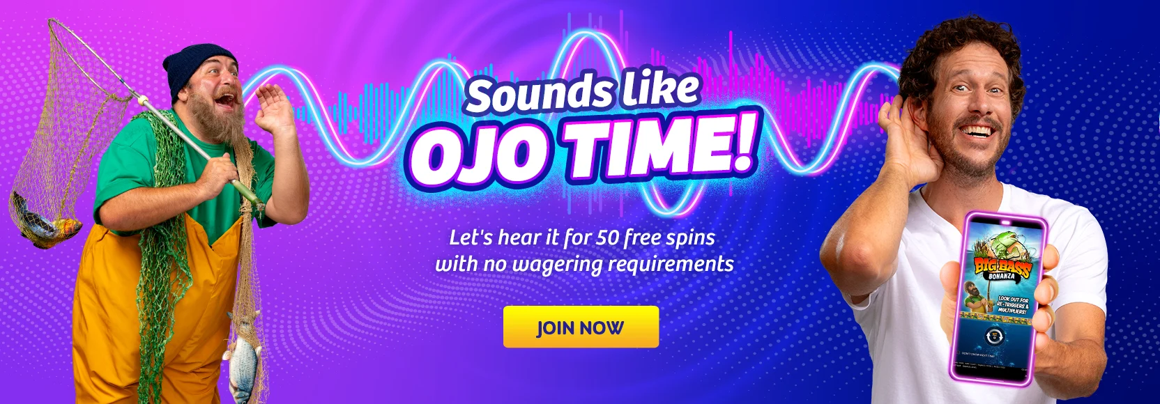 Play Ojo promotion: Sounds like OJO time, 50 free spins